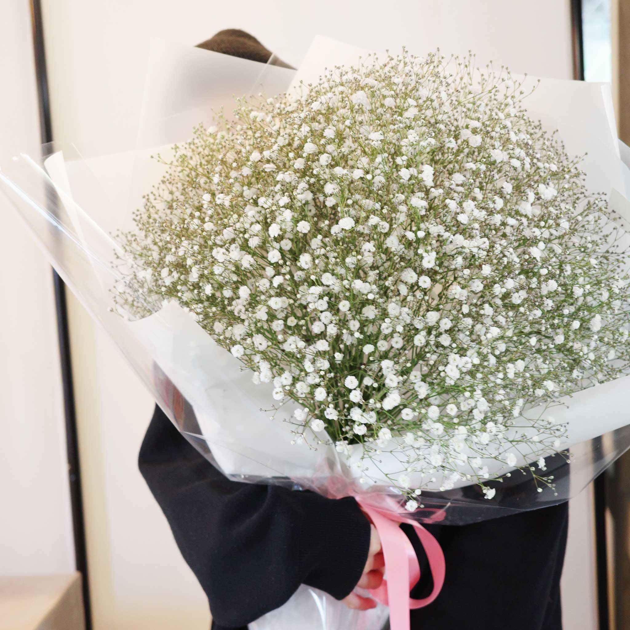 プロポーズ用かすみ草花束(大)