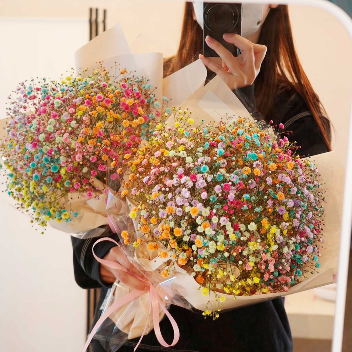 かすみ草花束