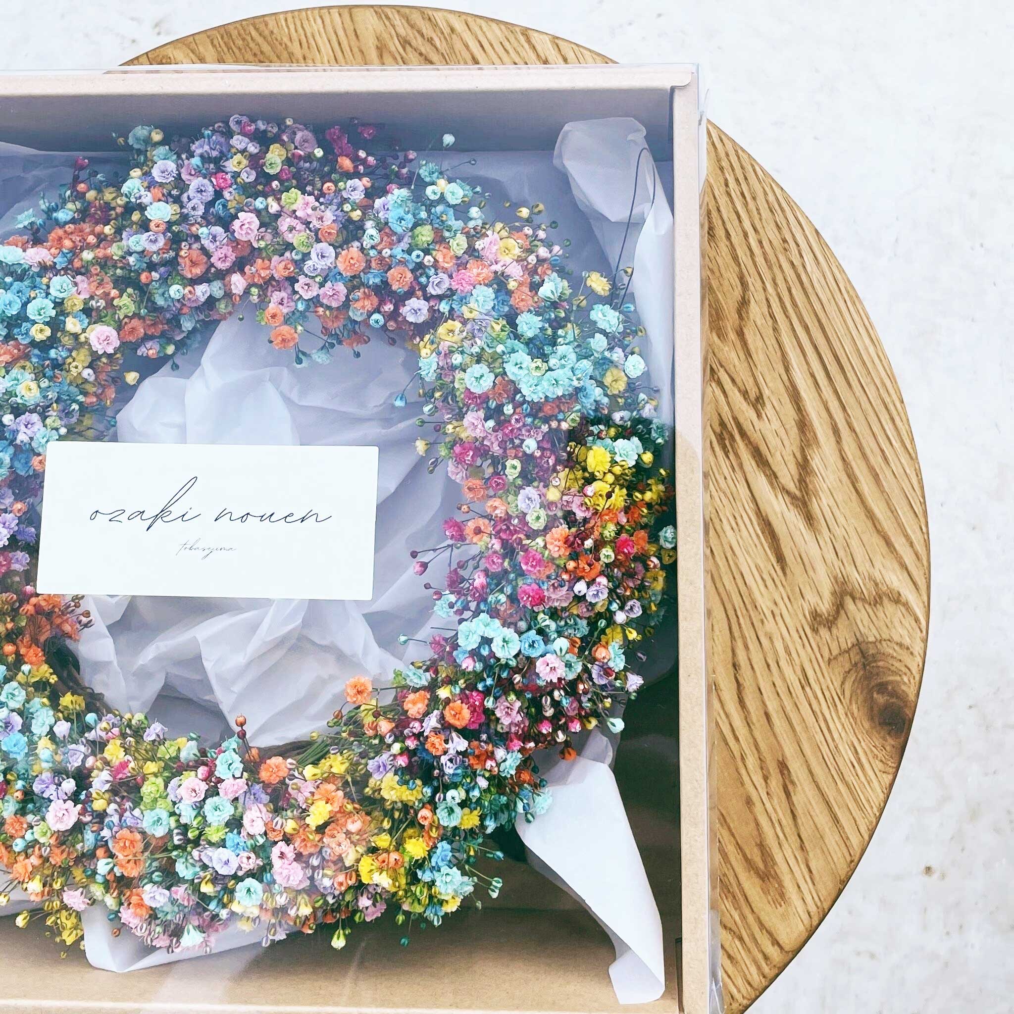 かすみ草リース